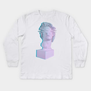 Roman Vaporwave Kids Long Sleeve T-Shirt